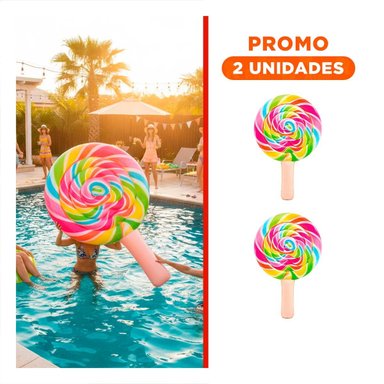 PACK2 FLOTANTE DIVERTIDO COLORIDO PALETA CARAMELO 208 X 135 CM PARA AGUA