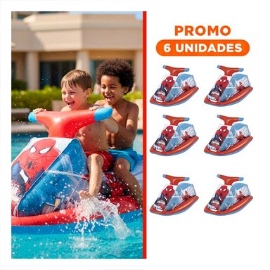 PACK6 COLCHONETA MOTO 89 X 46 CM INFLABLE DIVERTIDA PARA PISCINA