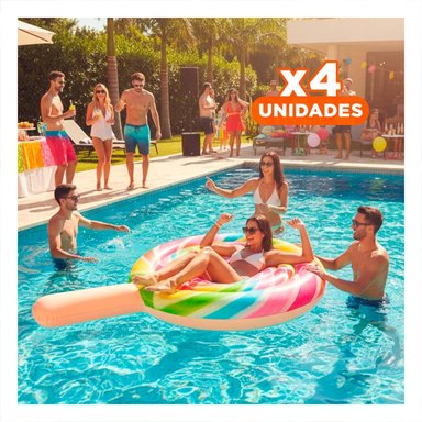 PACK4 JUGUETE INFLABLE COLORIDO PALETA CARAMELO 208 X 135 CM PARA NIÑOS