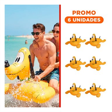 PACK6 COLCHONETA PERRO 117 X 107 CM INFLABLE DIVERTIDA PARA PISCINA