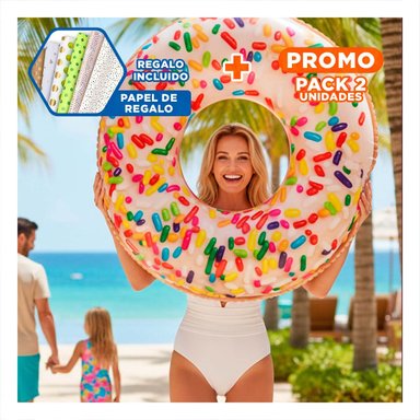 PACK2 SALVAVIDAS INFANTIL DONAL SPRINT 114 CM SEGURO Y COLORIDO Y+PAPEL REGALO