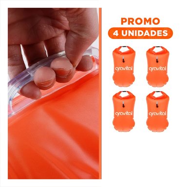 PACK4 JUGUETE GRANDE DIVERTIDO SALVAVIDAS CON MOCHILA ANARANJADO PARA AGUA Y+REGALO STICKER