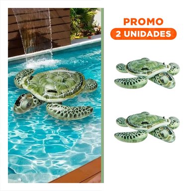 PACK2 FLOTANTE INFANTIL TORTUGA 150 X 127 CM PARA PISCINA Y PLAYA