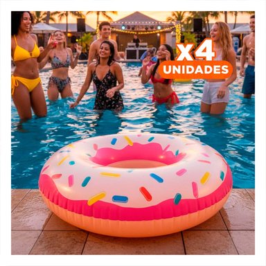 PACK4 ARO DONAL PINK 107 CM DIVERTIDO Y SEGURO PARA JUEGOS EN PISCINA