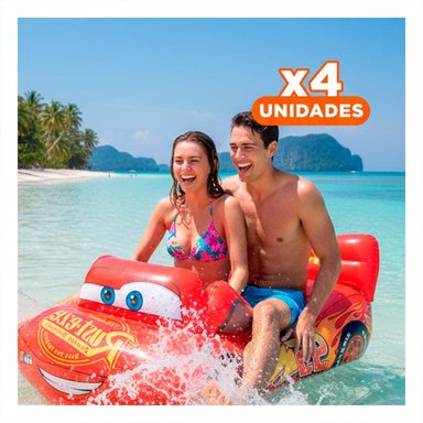 PACK4 JUGUETE GRANDE COCHE 109 X 71 CM DIVERTIDO PARA AGUA