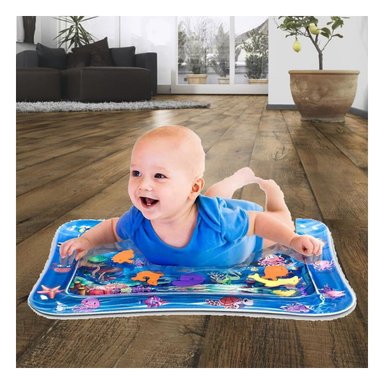 PACK12 CAMA INFLABLE AZUL PARA BEBES Y JUEGOS ACUATICOS CON COMODIDAD Y+PAPEL REGALO - 3