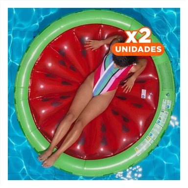 PACK2 FLOTANTE GRANDE SANDIA 183 X 23 CM PARA PISCINA Y+REGALO STICKER