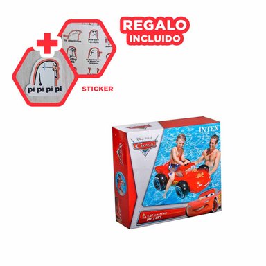 FLOTADOR ACUATICO COCHE 107 X 71 CM PARA PISCINA INFANTIL Y+REGALO STICKER