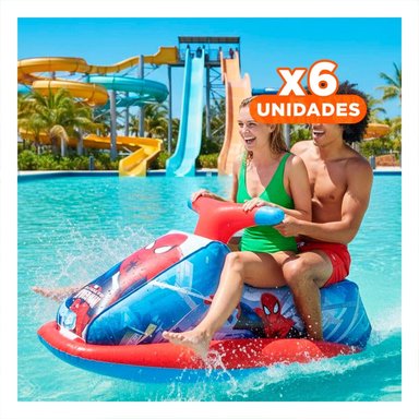 PACK6 COLCHONETA MOTO 89 X 46 CM GRANDE PARA PISCINA INFANTIL Y+REGALO STICKER
