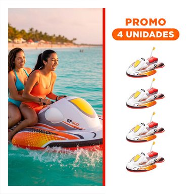 PACK4 SALVAVIDAS GRANDE MOTO 117 X 77 CM COLORIDO PARA AGUA Y+REGALO STICKER