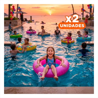 PACK2 JUGUETE GRANDE NEON 91 CM COLORIDO Y DIVERTIDO ROSADO NEON PARA JUEGOS Y+REGALO STICKER