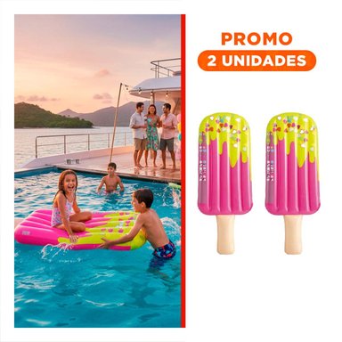 PACK2 FLOTANTE DIVERTIDO COLORIDO PALETA PINK PARA AGUA
