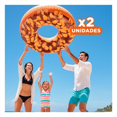 PACK2 SALVAVIDAS PARA PISCINA DONAL CHOCOLATE 114 CM COMODO Y LIGERO Y+REGALO STICKER