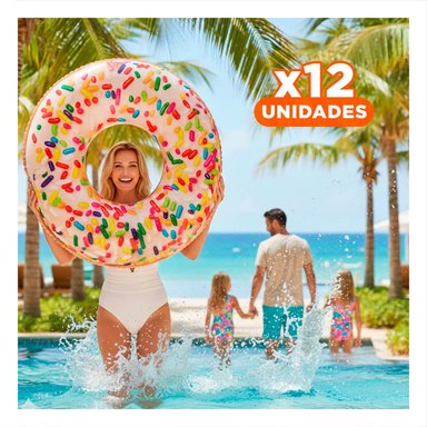 PACK12 FLOTADOR CLASICO DONAL SPRINT 114 CM COLORIDO PARA PISCINA