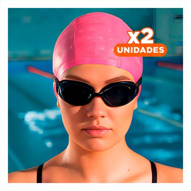 PACK2 TOCA DE NATACION ROSADO DE TELA PARA COMPETENCIA Y PISCINA Y+REGALO STICKER