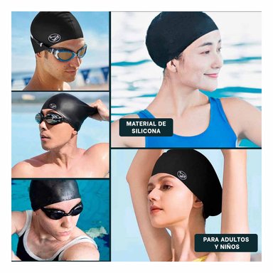 PACK2 TOCA DE NATACION NEGRO PARA ENTRENAMIENTO Y ACTIVIDAD SEGURA Y+PAPEL REGALO - 3