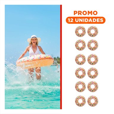 PACK12 FLOTADOR GRANDE DONAL SPRINT 114 CM COMODO PARA JUEGOS EN AGUA Y+REGALO STICKER