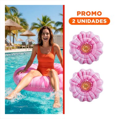 PACK2 INFLABLE GRANDE GIRASOL 142 X 142 CM PARA AGUA