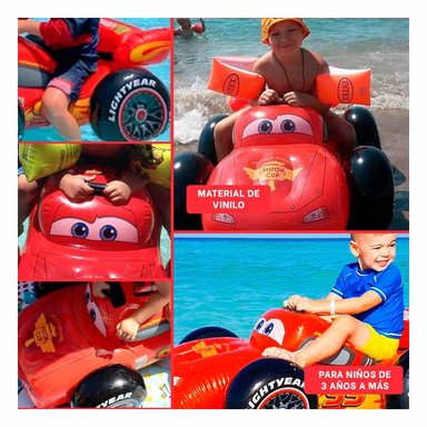 FLOTADOR PARA PISCINA COCHE 107 X 71 CM DIVERTIDO Y COLORIDO Y+POST IT