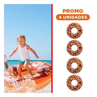 PACK4 ARO FLOTANTE DONAL CHOCOLATE 114 CM SEGURO Y RESISTENTE Y+REGALO STICKER