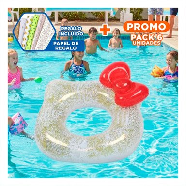 PACK6 SALVAVIDAS ACUATICO Y DIVERTIDO PICARON PARA JUEGOS Y+PAPEL REGALO