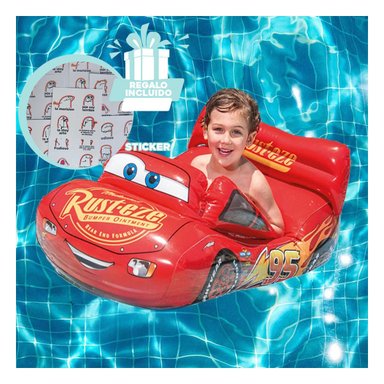 FLOTADOR ACUATICO COCHE 109 X 71 CM PARA PISCINA INFANTIL Y+REGALO STICKER