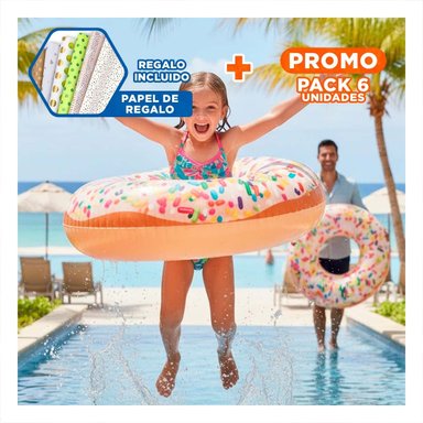 PACK6 ARO PARA NIÑOS DONAL SPRINT 114 CM COMODO PARA PISCINA Y+PAPEL REGALO