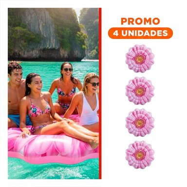 PACK4 SALVAVIDAS GRANDE GIRASOL 142 X 142 CM PARA AGUA Y+REGALO STICKER