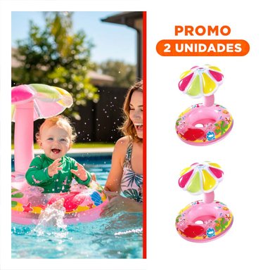 PACK2 FLOTANTE DE FLOR ROSADO ACUATICO Y COMODO PARA PISCINA