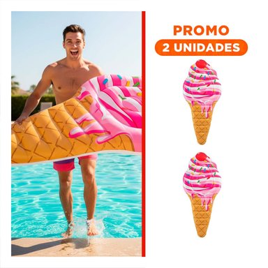 PACK2 JUGUETE GRANDE EN FORMA DE HELADO 107 X 224 CM PARA AGUA