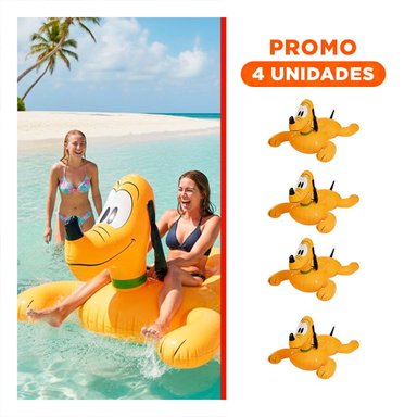 PACK4 SALVAVIDAS GRANDE PERRO 117 X 107 CM COLORIDO PARA AGUA Y+REGALO STICKER