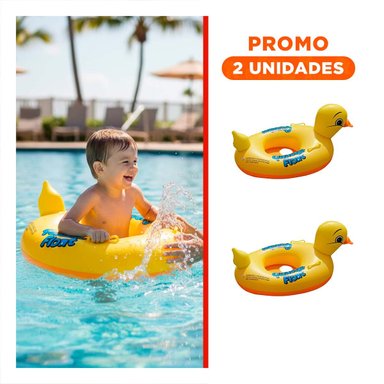 PACK2 SALVAVIDAS INFLABLE PATO 31 X 24 CM SEGURO PARA NIÑOS