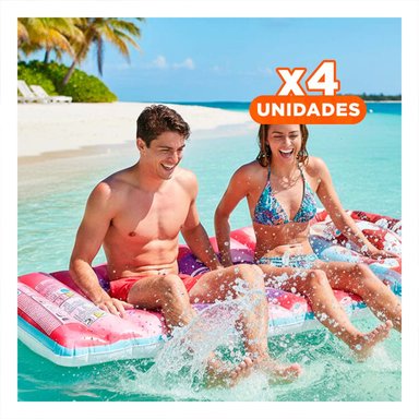 PACK4 SALVAVIDAS INFLABLE HELADO 198 X 107 CM PARA NIÑOS