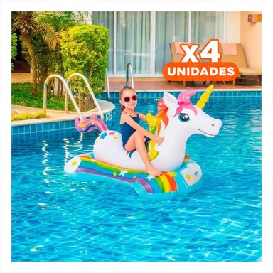 PACK4 FLOTANTE INFANTIL UNICORNIO 163 X 86 CM PARA AGUA
