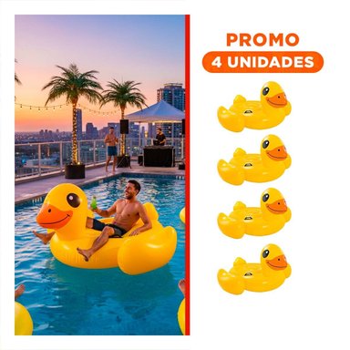 PACK4 JUGUETE ACUATICO DIVERTIDO PATO 147 X 147 X 81 CM PARA JUEGOS Y+REGALO STICKER
