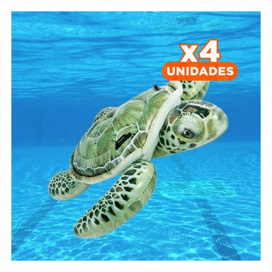 PACK4 JUGUETE FLOTANTE TORTUGA 150 X 127 CM PARA NIÑOS