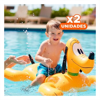 PACK2 SALVAVIDAS ACUATICO PERRO 117 X 107 CM DIVERTIDO PARA JUEGOS Y+REGALO STICKER
