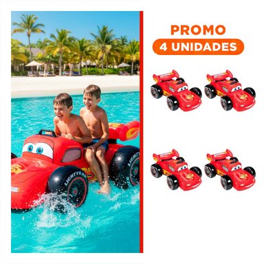 PACK4 FLOTANTE COCHE 107 X 71 CM COLORIDO PARA PISCINA Y PLAYA Y+REGALO STICKER