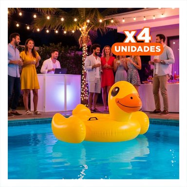 PACK4 FLOTANTE DIVERTIDO COLORIDO PATO 147 X 147 X 81 CM PARA AGUA