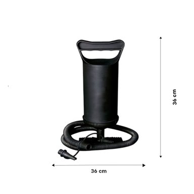 PACK4 AIREADOR MANUAL DE MANO 14 PULGADAS PARA PISCINA Y FLOTADORES NEGRO - 4