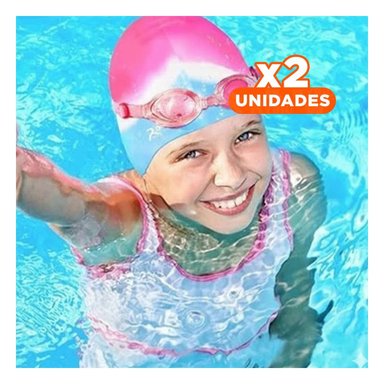 PACK2 ESTILO DE NATACION GRAVITAL FUCSIA BLANCO CELESTE PARA PISCINA Y+REGALO STICKER
