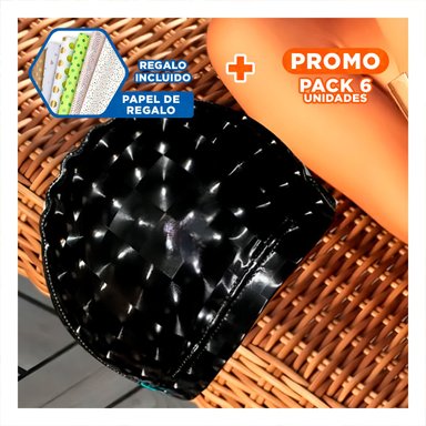PACK6 CASCO DE NATACION NEGRO DE TELA PARA COMPETENCIA Y ENTRENAMIENTO Y+PAPEL REGALO