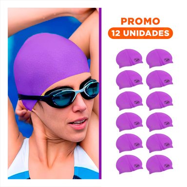 PACK12 TOCA DE NATACION MORADO PARA COMODIDAD Y NADAR Y+REGALO STICKER