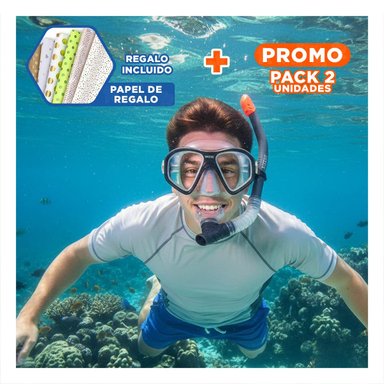 PACK2 SET MARINO 2 PZ PARA EXPLORACION ACUATICA EN PLAYA Y+PAPEL REGALO