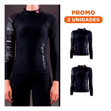 PACK2 POLO COMODO DE NAILON ELASTICO PARA MUJER CON USO COTIDIANO