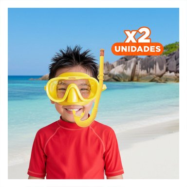 PACK2 SET RECREATIVO AMARILLO PARA ACTIVIDADES ACUATICAS Y+REGALO STICKER