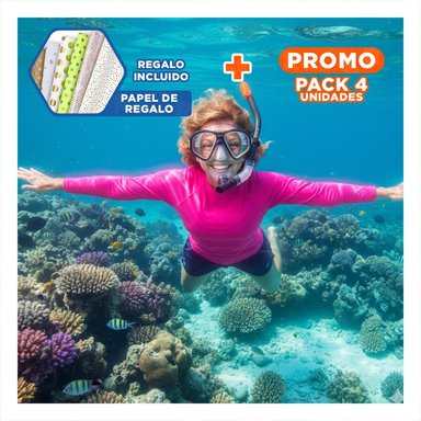 PACK4 COMBO MARINO 2 PZ PARA NADO Y JUEGOS ACUATICOS Y+PAPEL REGALO