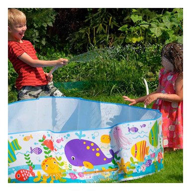 PACK4 PISCINA OCEANO PARA PATIO DEL HOGAR CON RECREACION FAMILIAR AL AIRE LIBRE Y+PAPEL REGALO - 5