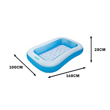 PACK4 TANQUE RECREATIVO RECTANGULAR GRANDE 168X100X28 CM FAMILIAR PLUS - 4