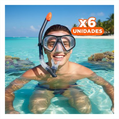 PACK6 EQUIPO FAMILIAR 2 PZ PARA DISFRUTAR MOMENTOS ACUATICOS Y+REGALO STICKER